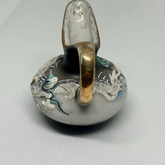 Moriage Japan Dragon Ware Raised Porcelain Mini Pitcher - Picture 4 of 7